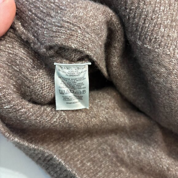 Loft Outlet Womens Ballet Sweater Faux Wrap Ballet Side Tie Brown L Petite - Picture 5 of 5